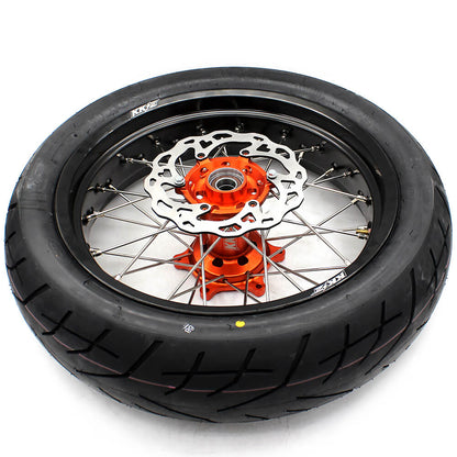 KKE 3.5/4.25*17Inch Supermoto Tires Wheels Fit KTM SX SX-F XC XC-F EXC EXC-W EXC-F 125-530CC 2003-2025