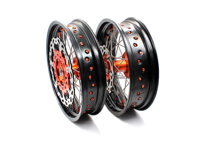 KKE 17Inch CUSH Drive Supermoto Wheels Rims For KTM690 SMC 2007-2011 320MM Disc
