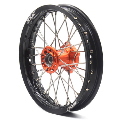 KKE 12/10 Small Kid's Wheels For KTM SX50 2024-2025 Mini Dirtbikes Orange Hub
