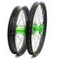 KKE 21 & 19 MX Wheels for Kawasaki KX250F 2019 and 2021 Green Nipple(2020 Excluded)