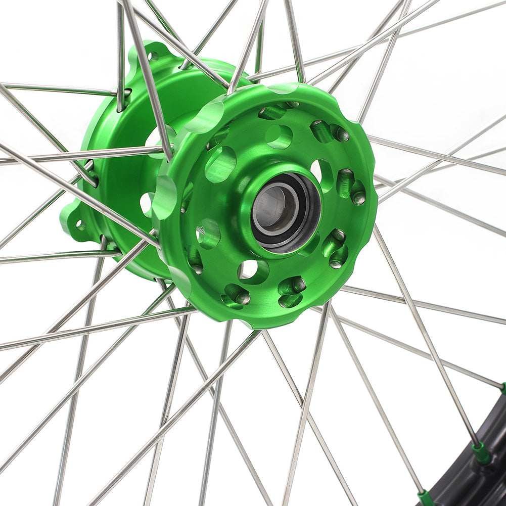 KKE 21" 19" Motorcycle Dirtbike Wheels Rims Fit KAWASAKI KX250F 450F 2015 2016 2017 2018