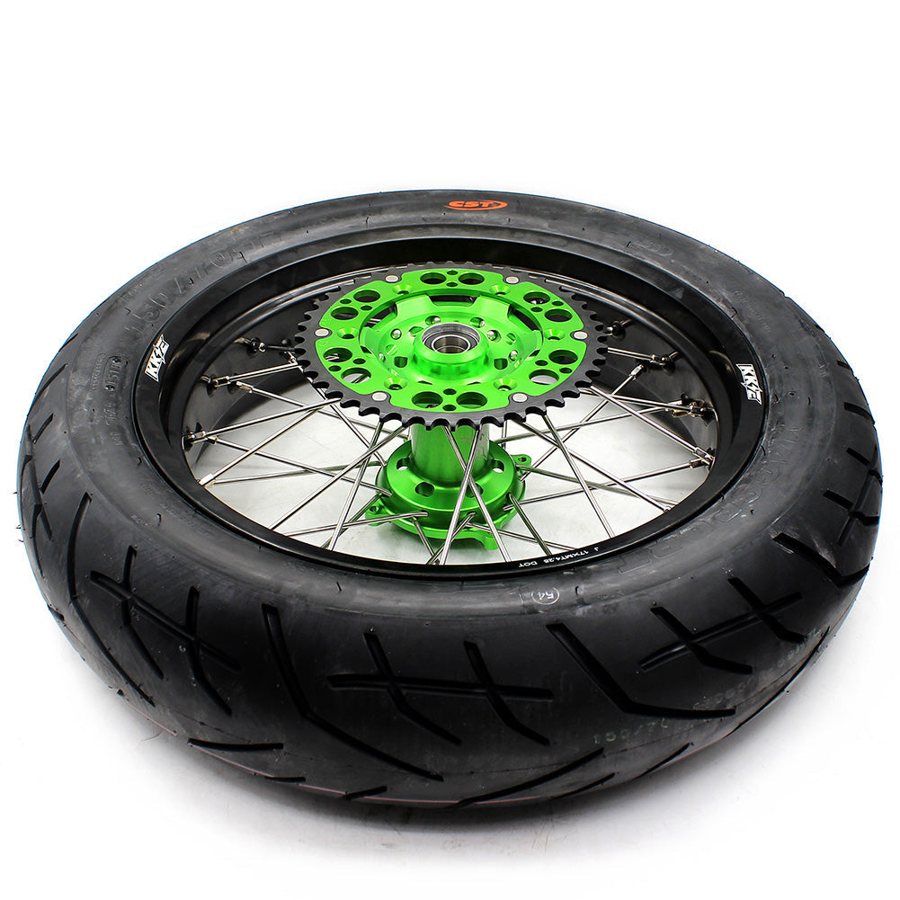 KKE 17inch KX250F 2006-2019 KX450F 2006-2018 For KAWASAKI Supermoto Rims CST Tires
