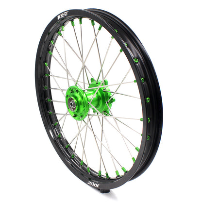 KKE 17/14 For KAWASAKI KX85 KX80  KX100 KLX140/L Big Kid's Wheels Rim Green Nipples