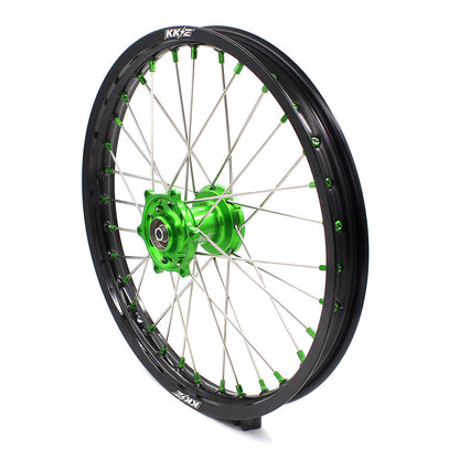 KKE 17/14 For KAWASAKI KX85 KX80  KX100 KLX140/L Big Kid's Wheels Rim Green Nipples