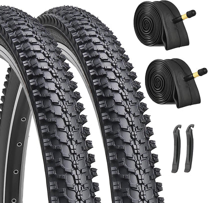 26 x 1.95 Inch Folding Replacement MTB Tire and Bike Tube