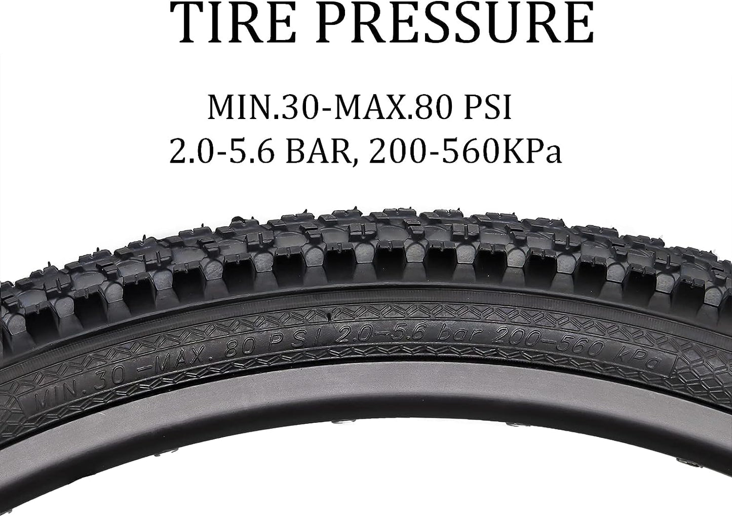 MTB Bicycle Tire, 26 x 1.95 Inch Folding Replacement Tire and Bike Tube