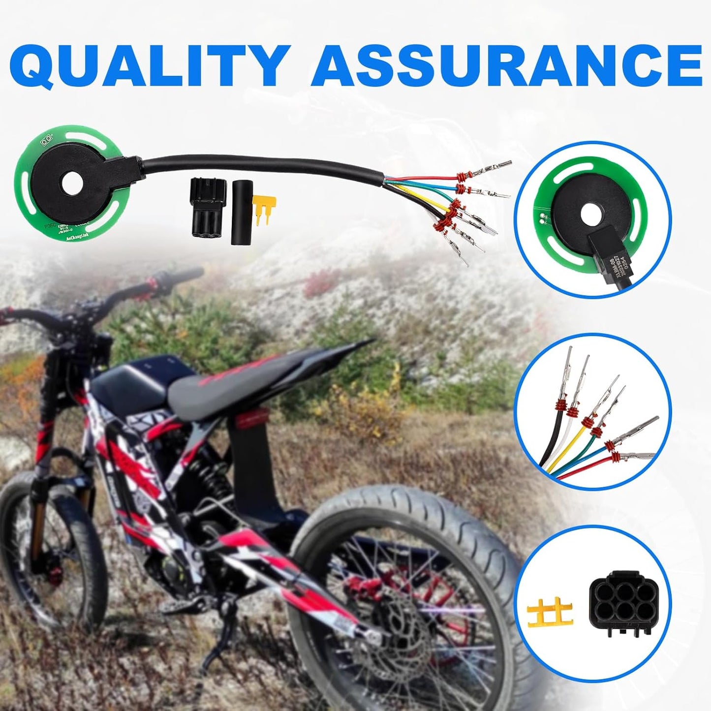 Motorcycle Motor Sensor for SUR-Ron Light Bee X S Motor Hall Sensor Replacement