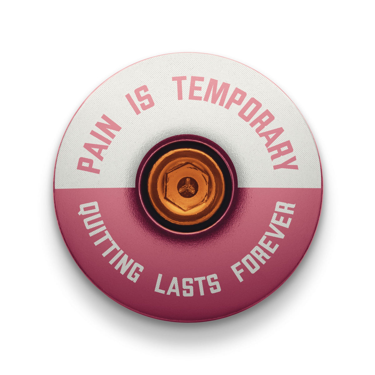 Pain is Temporary - Quitting Lasts Forever Bicycle Headset Cap