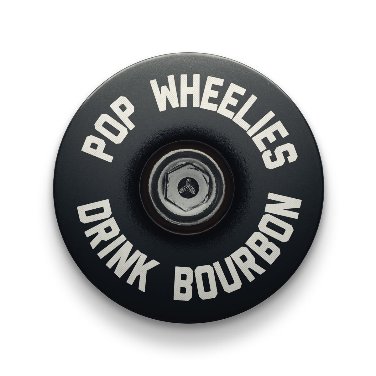 Pop Wheelies Drink Bourbon Bicycle Headset Cap
