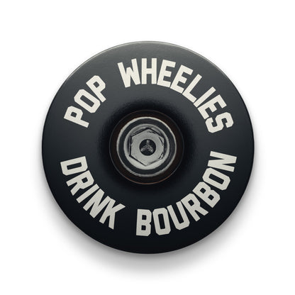 Pop Wheelies Drink Bourbon Bicycle Headset Cap