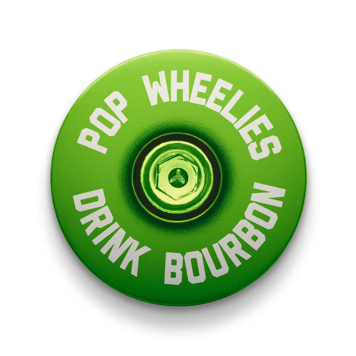 Pop Wheelies Drink Bourbon Bicycle Headset Cap