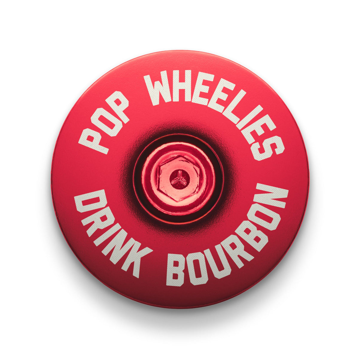 Pop Wheelies Drink Bourbon Bicycle Headset Cap
