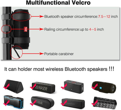 Portable Bluetooth Speaker, Waterproof Wireless Speaker with Colorful Flashing Lights & Speaker Mount