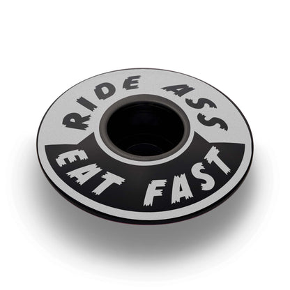 Ride Ass Eat Fast Bicycle Headset Cap