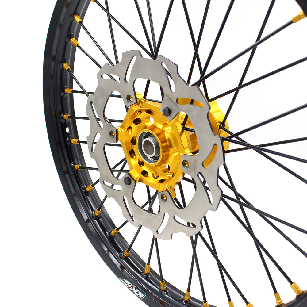 KKE 21 & 18 Enduro Wheels For SUZUKI RM125 RM250 1996-2000 Gold Black