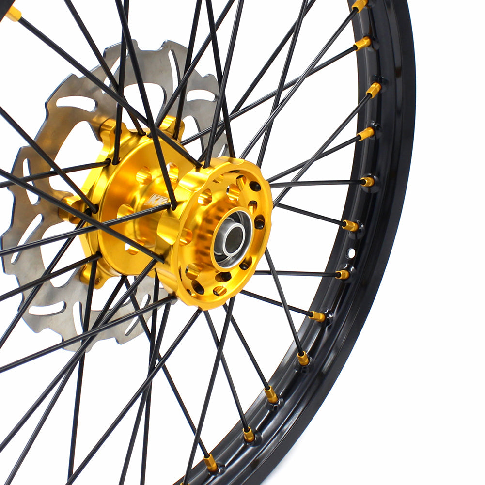 KKE 21 & 18 Enduro Wheels For SUZUKI RM125 RM250 1996-2000 Gold Black