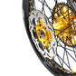 KKE 21/18 Enduro Off Road Wheels For SUZUKI DRZ400SM 2005-2024 Gold Nipples