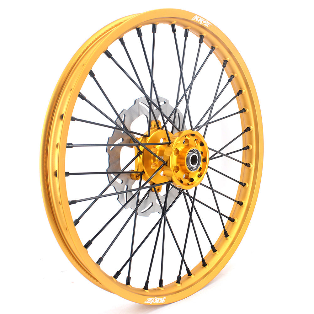 KKE 21 & 19 MX Gold Wheels for Suzuki RM125 RM250 1996-2000 Black Spoke