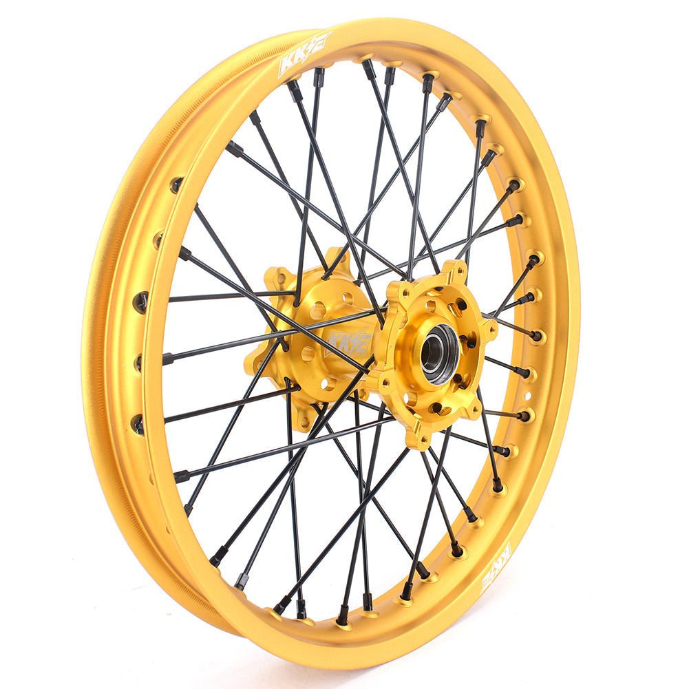 KKE 21 & 19 MX Gold Wheels for Suzuki RM125 RM250 1996-2000 Black Spoke