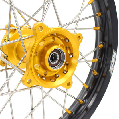 KKE 17/14 RM80 1993-2001 RM85 2002-2026 For SUZUKI Kid's Small Wheels Rims Gold Nipples