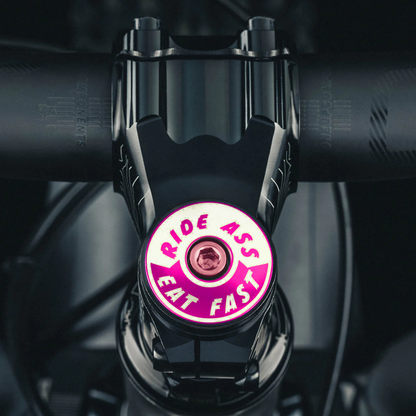 Ride Ass Eat Fast Bicycle Headset Cap
