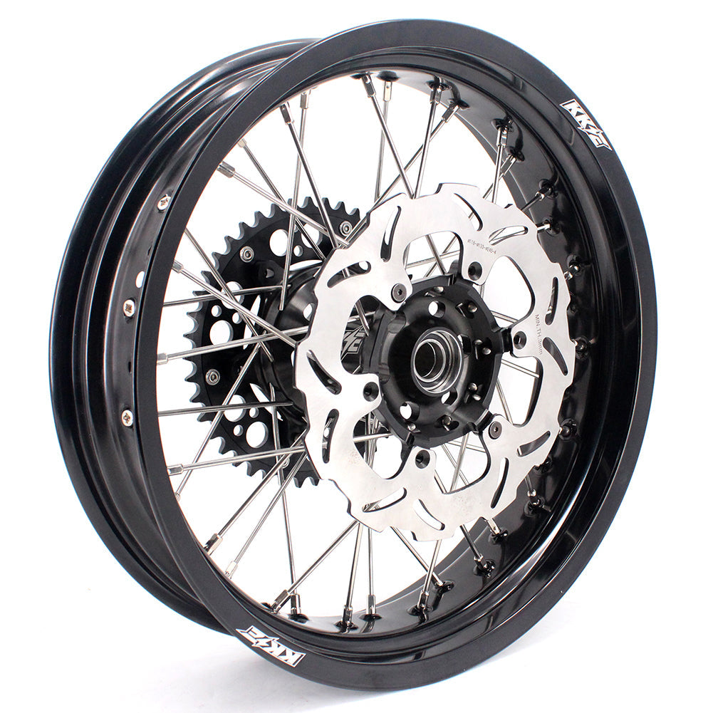KKE 3.5 & 5.0 17 Inch Wheels for Yamaha WR250F 2001 WR450F 2003-2018 Black