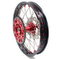 KKE 21 & 19 Wheels for Suzuki RMZ250 2007-2024 RMZ450 2005-2024 Red Nipples