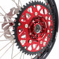 KKE 21 & 19 Wheels for Suzuki RMZ250 2007-2024 RMZ450 2005-2024 Red Nipples