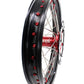 KKE 21 & 19 Wheels for Suzuki RMZ250 2007-2024 RMZ450 2005-2024 Red Nipples