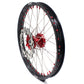 KKE 21 & 19 Wheels for Suzuki RMZ250 2007-2024 RMZ450 2005-2024 Red Nipples