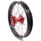 KKE 21 & 19 Wheels for Suzuki RMZ250 2007-2024 RMZ450 2005-2024 Red Nipples