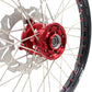 KKE 21 & 19 Wheels for Suzuki RMZ250 2007-2024 RMZ450 2005-2024 Red Nipples