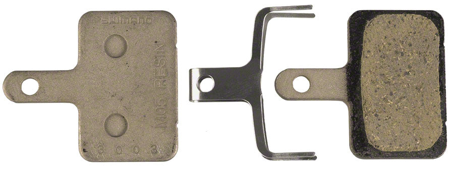 Shimano M05-RX Disc Brake Pads and Springs - Resin Compound, Steel Back Plate, One Pair