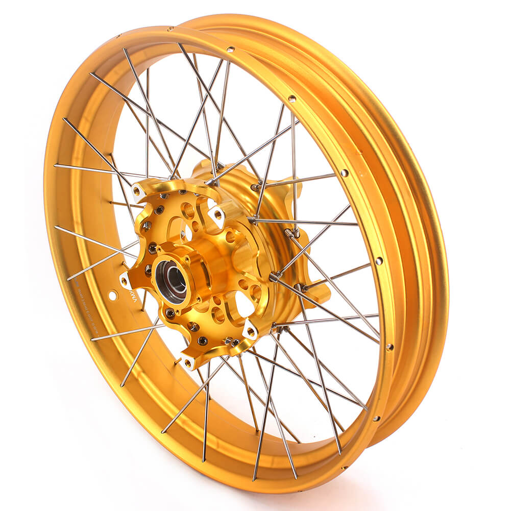 VMX 19 17 Inch CUSH Drive For BMW F750GS 2019-2024 Tubeless Alloy Spoke Wheels Gold Hub