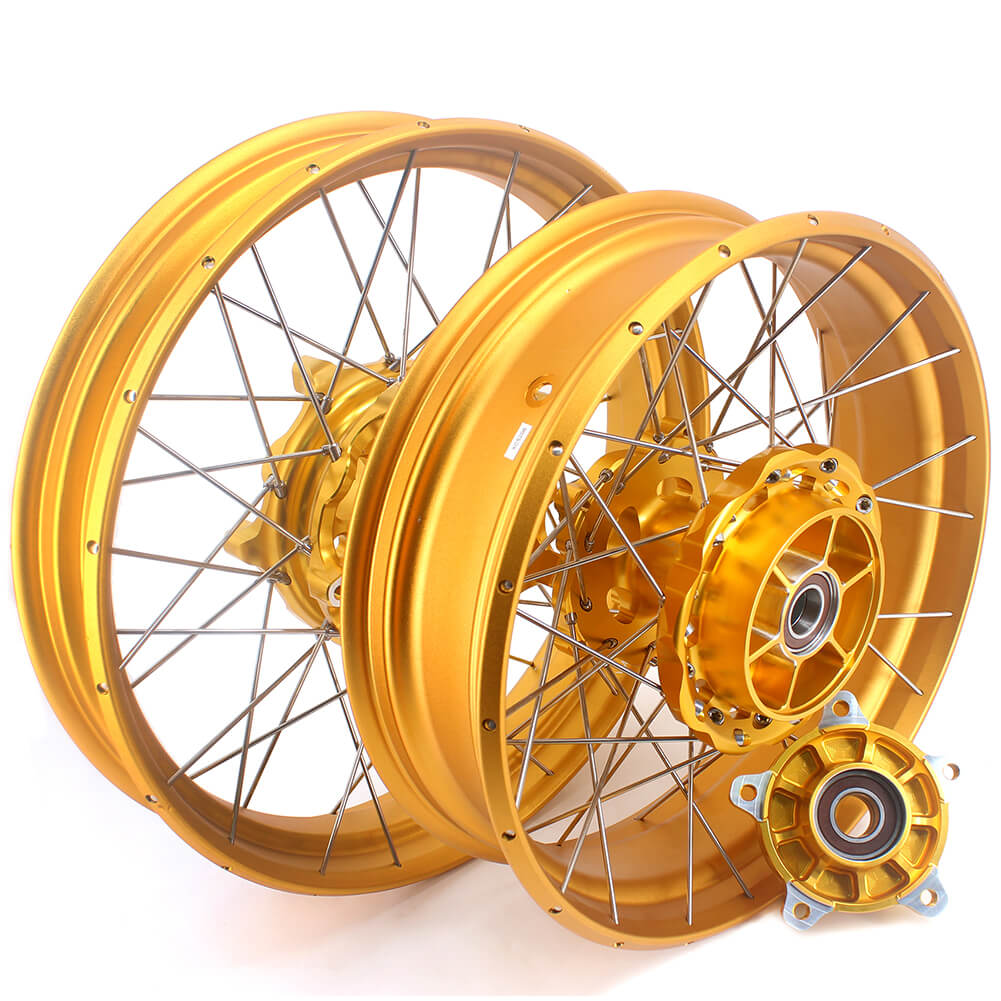 VMX 19 17 Inch CUSH Drive For BMW F750GS 2019-2024 Tubeless Alloy Spoke Wheels Gold Hub