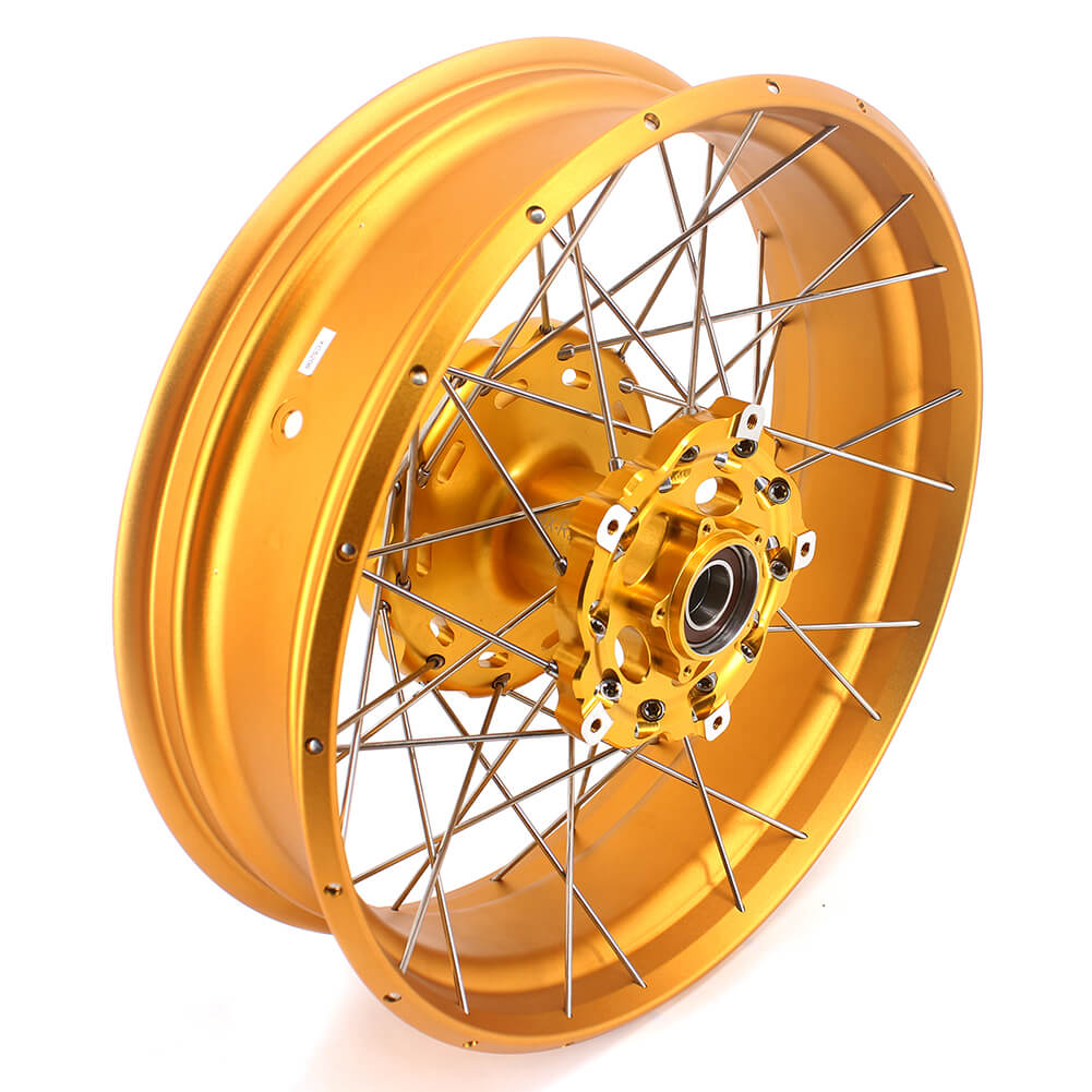 VMX 19 17 Inch CUSH Drive For BMW F750GS 2019-2024 Tubeless Alloy Spoke Wheels Gold Hub