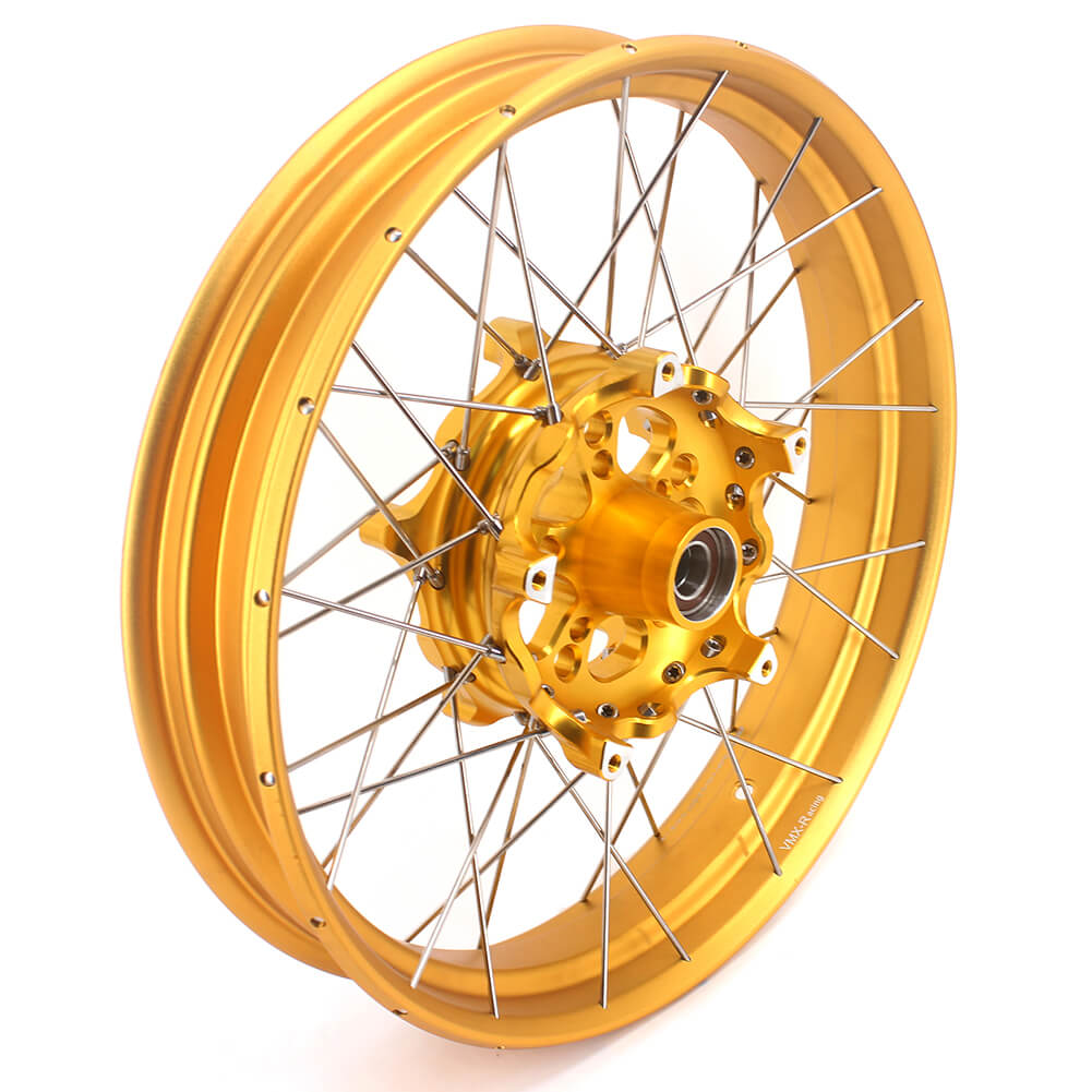 VMX 19 17 Inch CUSH Drive For BMW F750GS 2019-2024 Tubeless Alloy Spoke Wheels Gold Hub