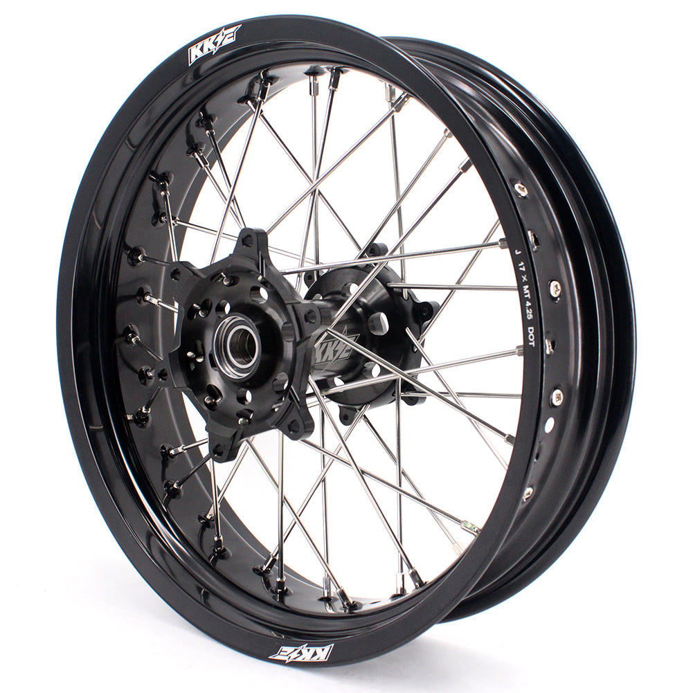 KKE 3.5 & 5.0 17 Inch Wheels for Yamaha WR250F 2001 WR450F 2003-2018 Black