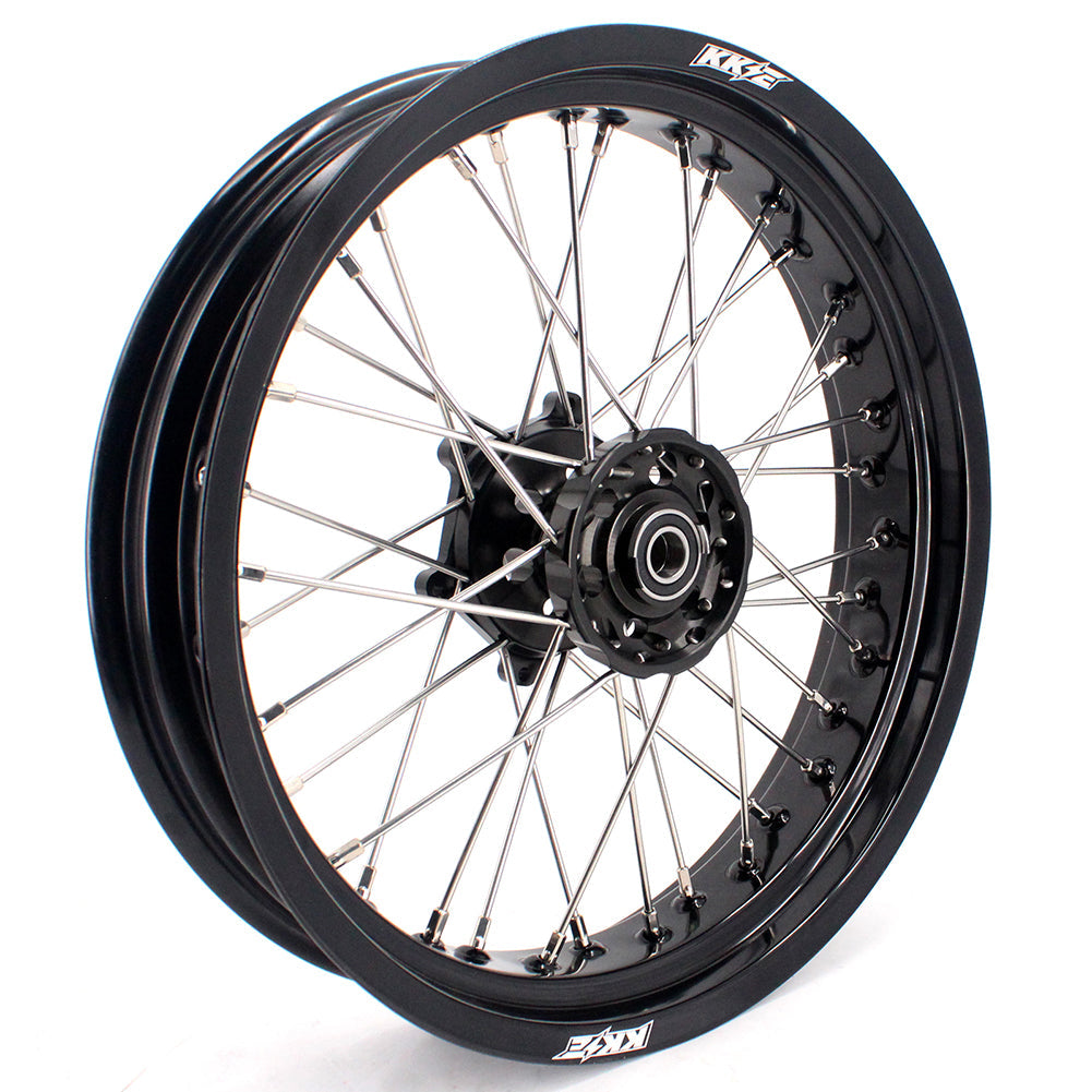 KKE 3.5 & 5.0 17 Inch Wheels for Yamaha WR250F 2001 WR450F 2003-2018 Black