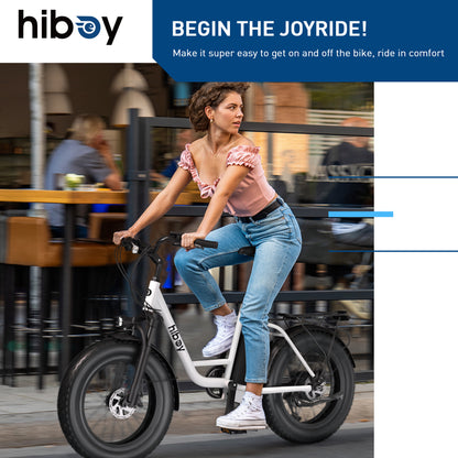 Hiboy EX6 Step-thru Fat Tire Electric Bike, Rent