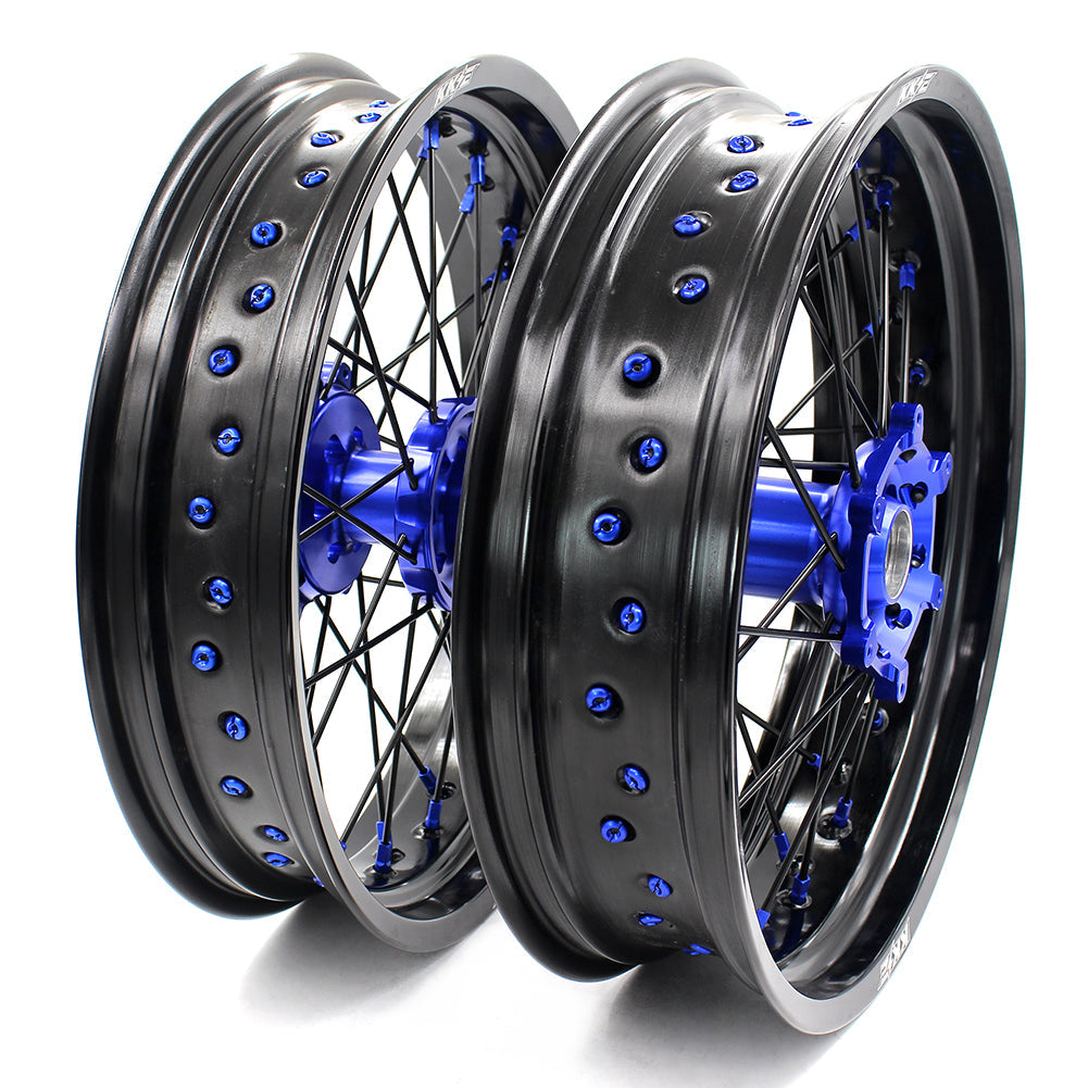 KKE 3.5/4.25 Supermoto Spoked Wheels For SUZUKI DRZ400SM 2005-2024 Dirtbikes