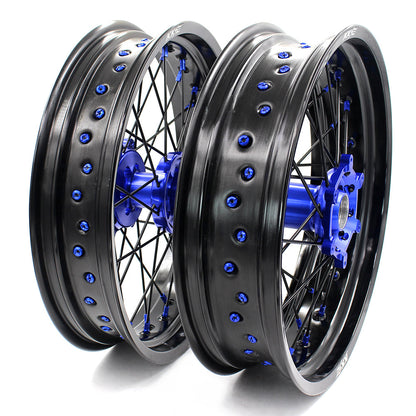 KKE 3.5/4.25 Supermoto Spoked Wheels For SUZUKI DRZ400SM 2005-2024 Dirtbikes