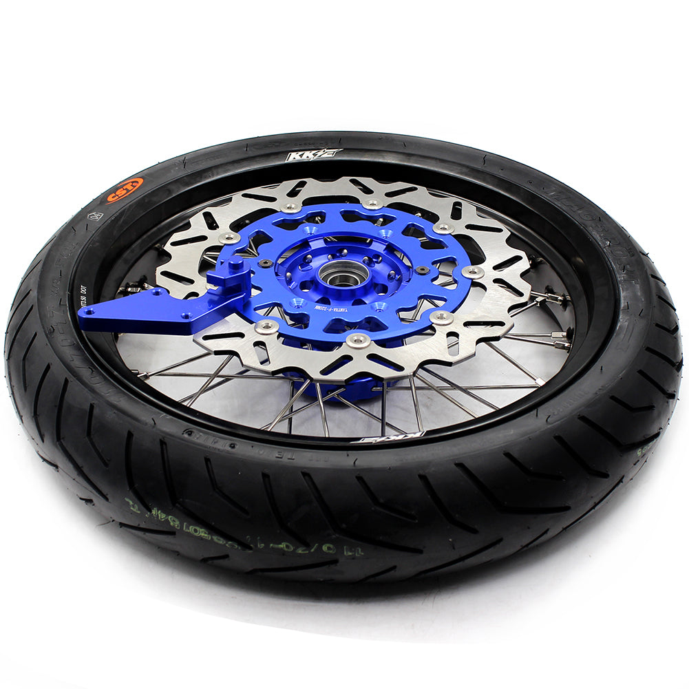 KKE 3.5/4.25*17inch Supermoto Wheels For YAMAHA YZ125 YZ250 YZ450FX YZ250F YZ450F Tires