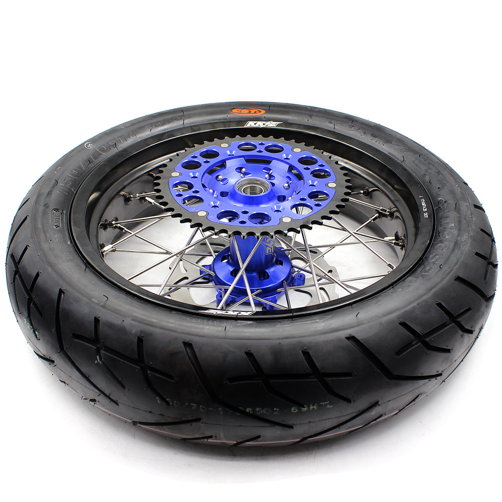 KKE 3.5/4.25*17inch Supermoto Wheels For YAMAHA YZ125 YZ250 YZ450FX YZ250F YZ450F Tires