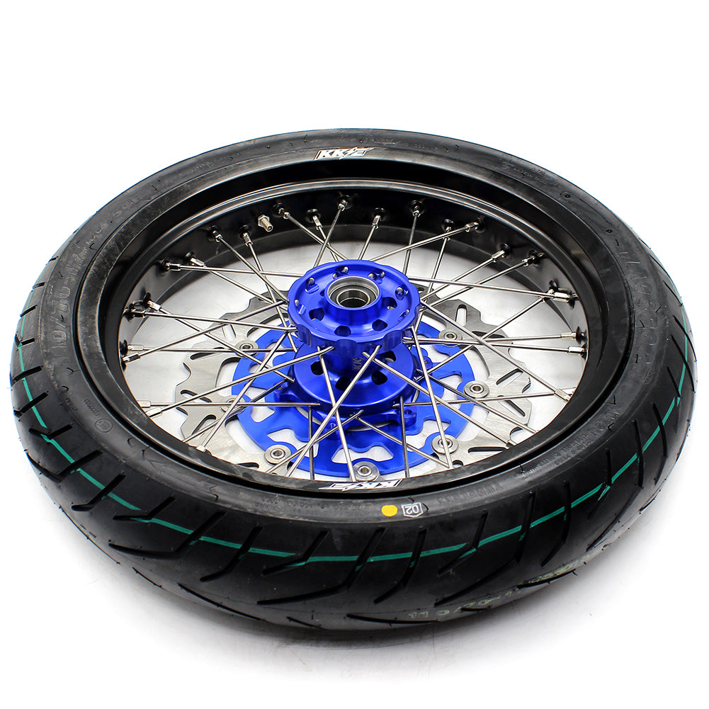 KKE 3.5/4.25*17inch Supermoto Wheels For YAMAHA YZ125 YZ250 YZ450FX YZ250F YZ450F Tires