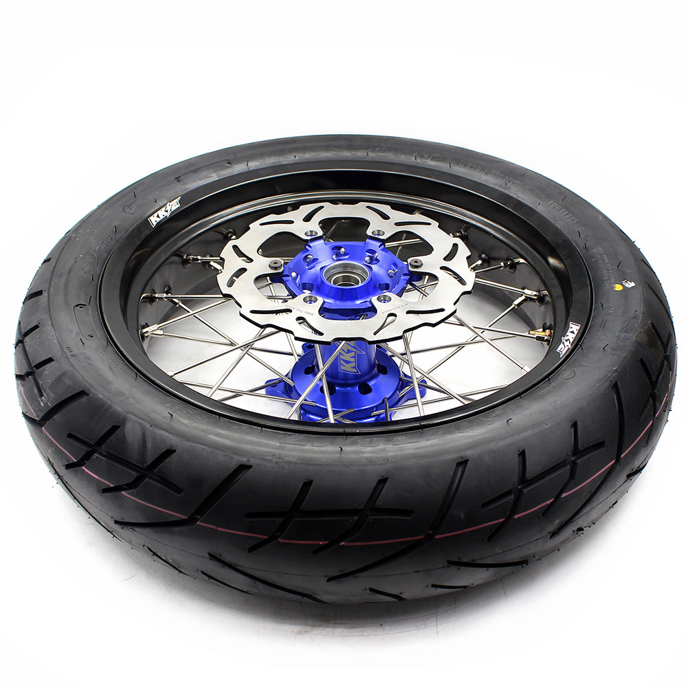 KKE 3.5/4.25*17inch Supermoto Wheels For YAMAHA YZ125 YZ250 YZ450FX YZ250F YZ450F Tires