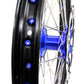 KKE 21"&18" Enduro Dirtbike Casting Wheels For YAMAHA YZ125 YZ250 1999-2016 YZ250F YZ450F 2003-2015 Blue Nipples With Disc