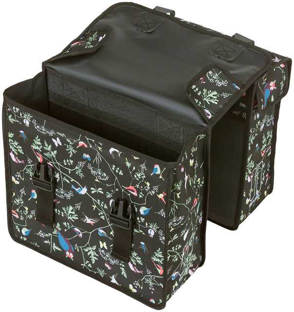 Basil Wanderlust Double Pannier - 35L, nature print