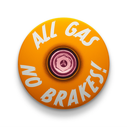 All Gas No Brakes - Custom Bike Headset Cap