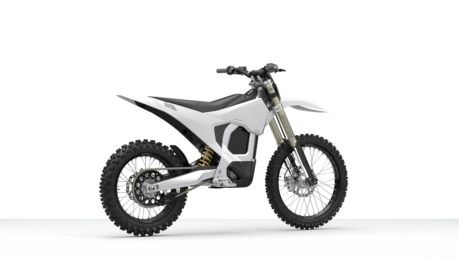 Bonnell 805 RX electric motorcycle front three-quarter view